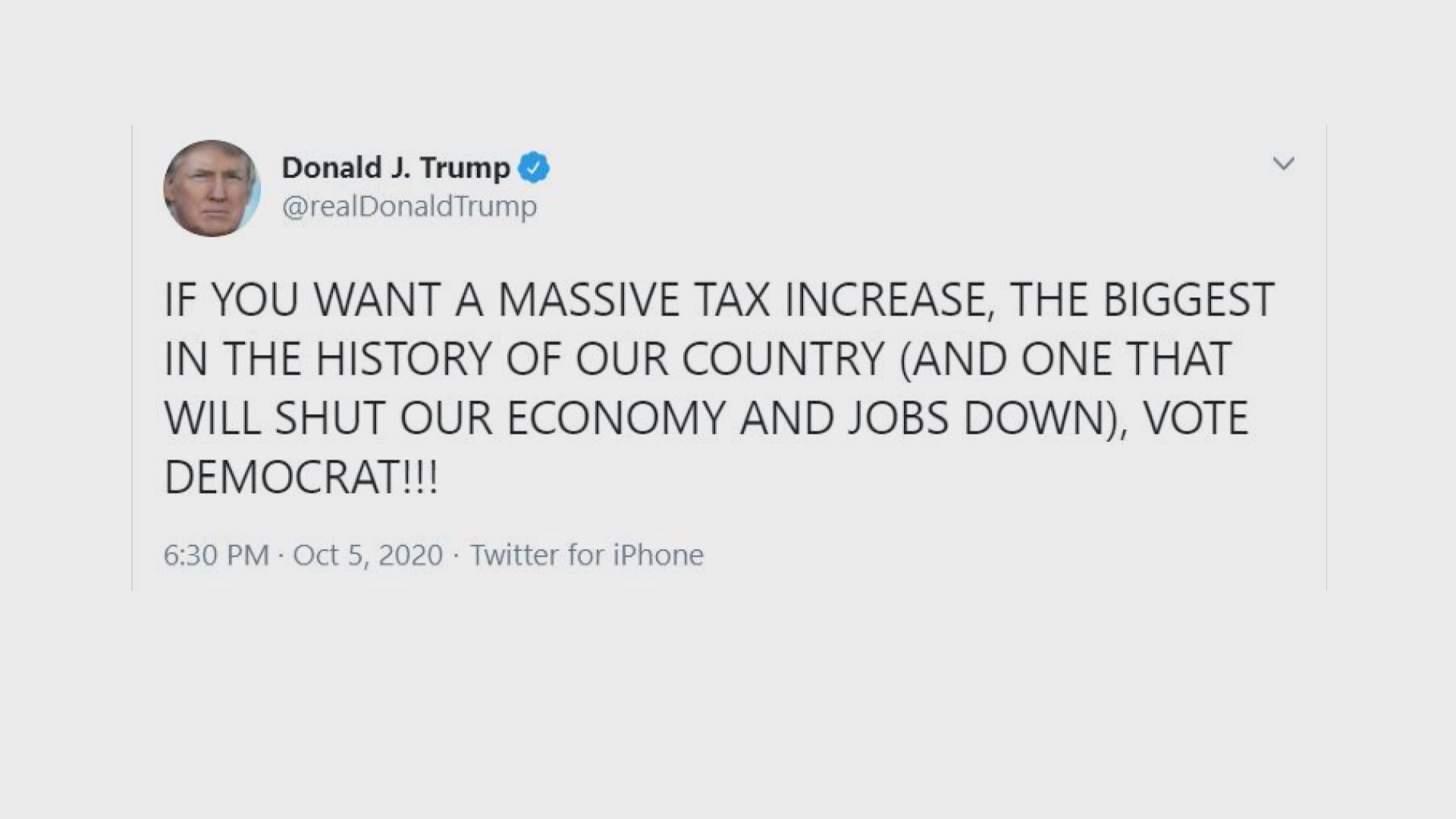 特朗普在社交網站呼籲支持者在總統大選投票