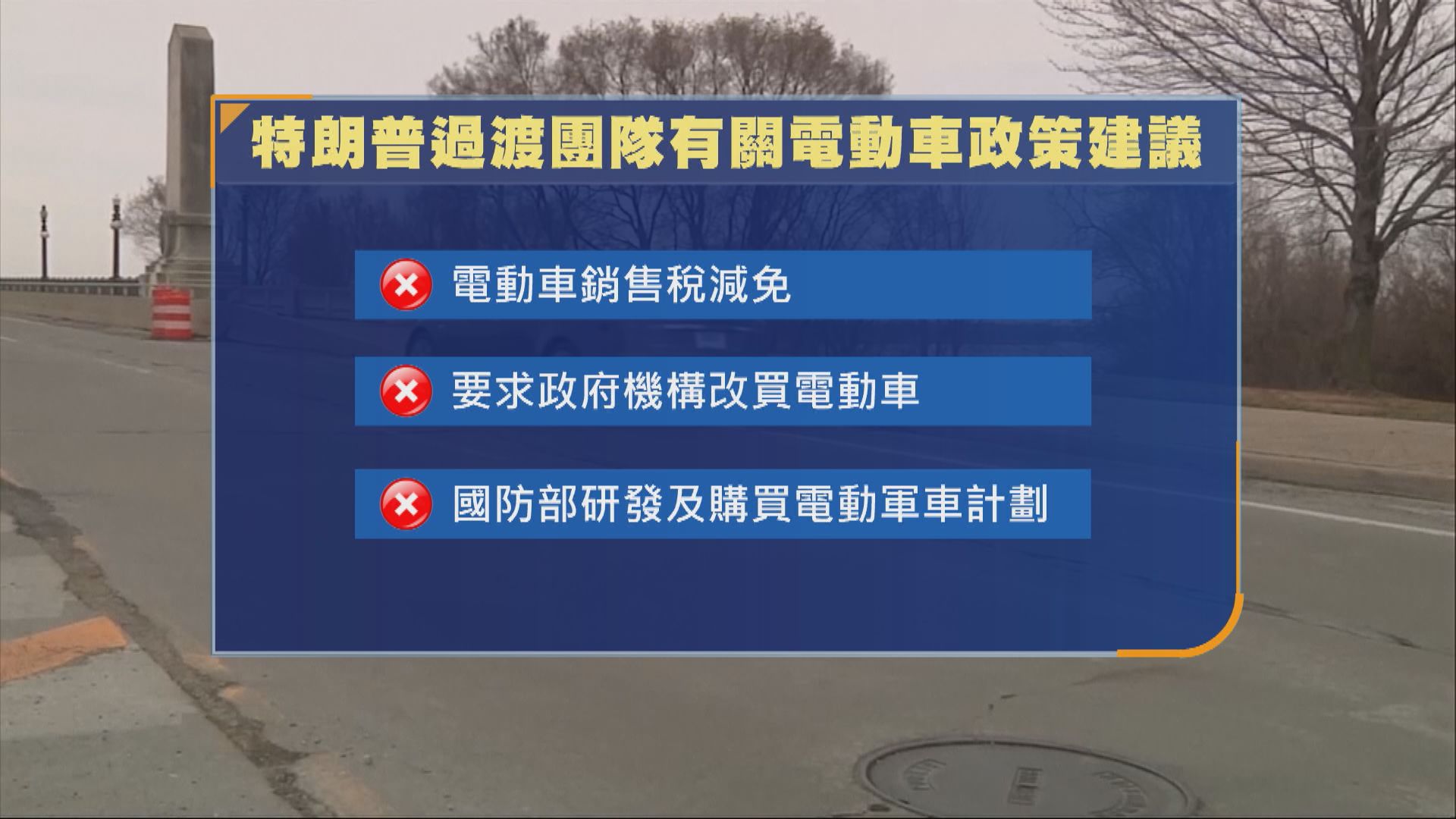 路透社：特朗普團隊擬停資助電動車和充電站　確保電池供應鏈跟中國脫鈎