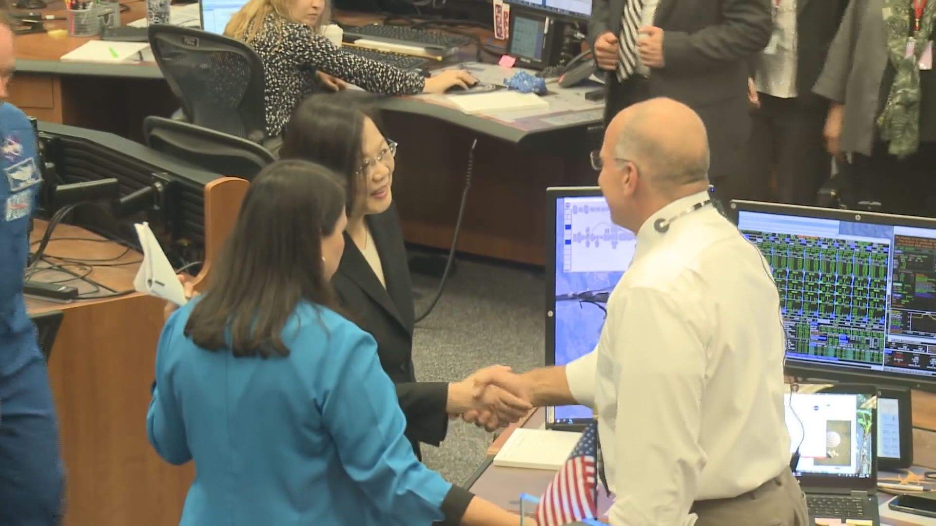 蔡英文成首位台領導人過境美國參觀官方機構