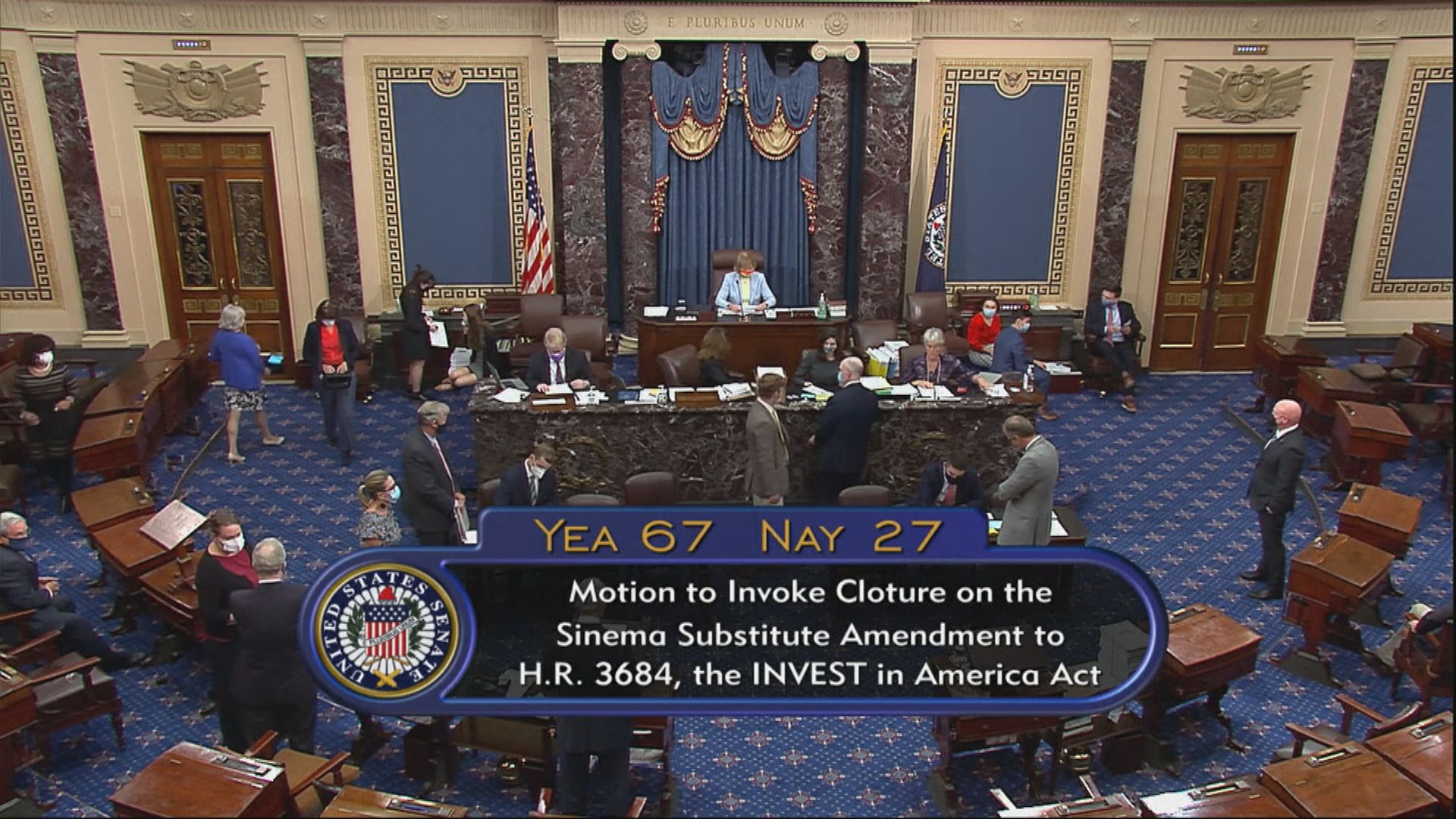 美參議院為一萬億美元基建開支法案掃除程序障礙