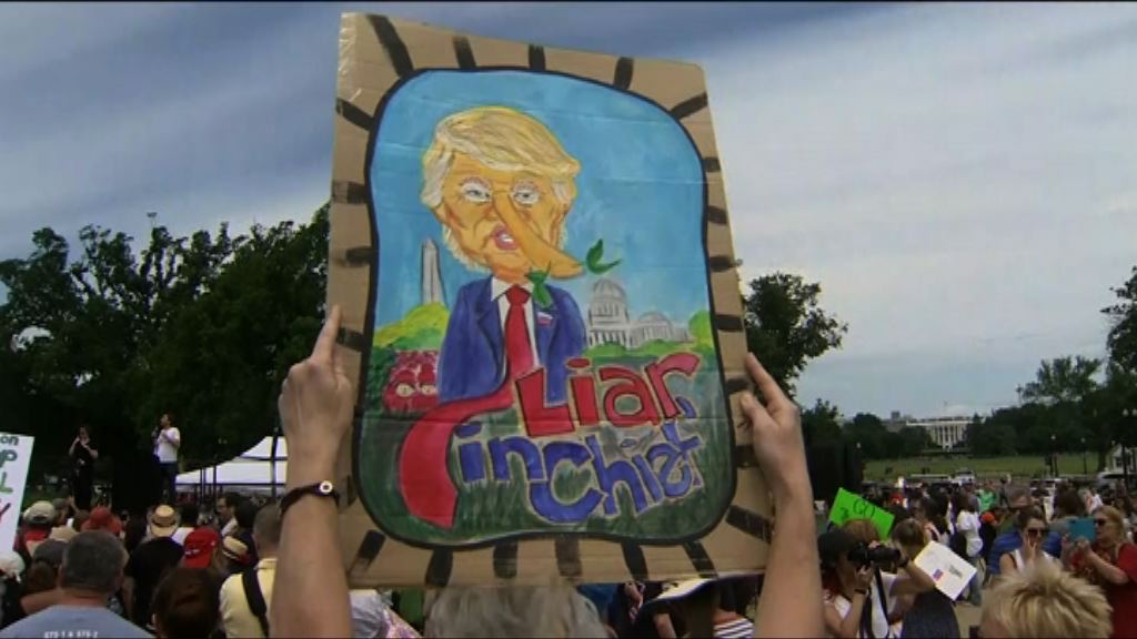 美國逾百城市有反特朗普示威