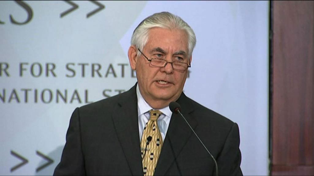 蒂勒森指美國冀與印度加強合作