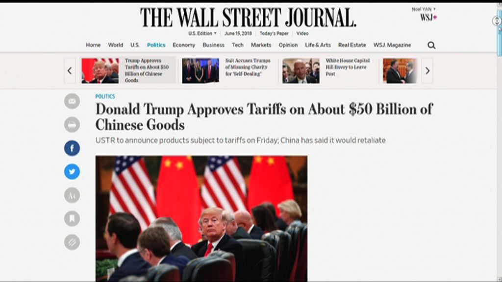 【美快出徵稅清單】WSJ：中國會即時報復