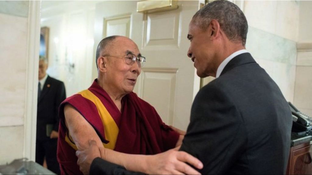 奧巴馬於白宮私人接見達賴喇嘛