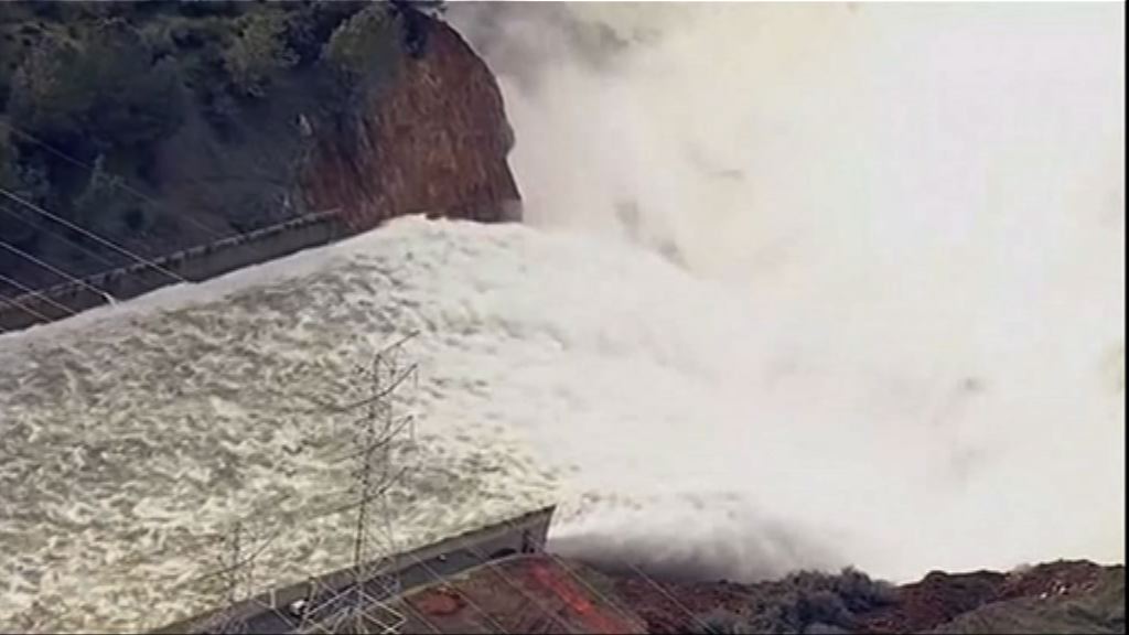 美國奧羅維爾水壩水位下降