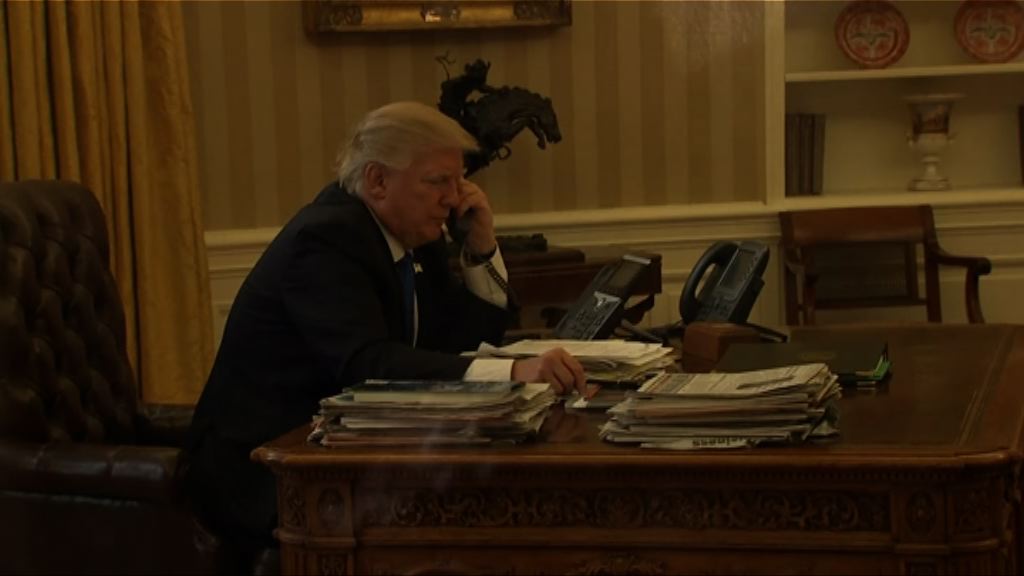 特朗普分別與德法領袖通電話