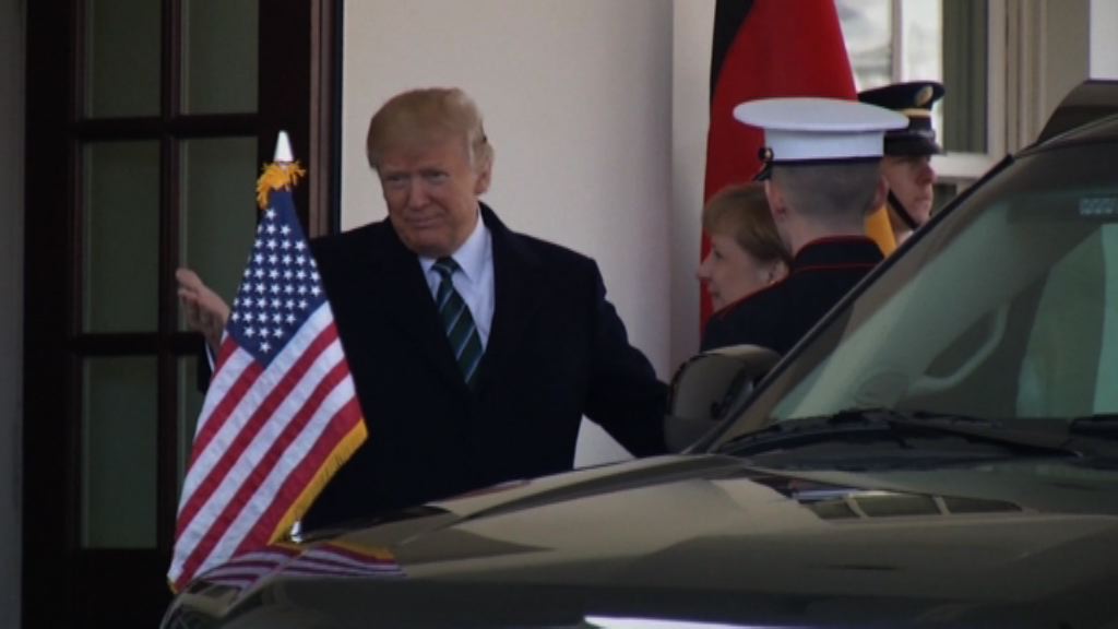 默克爾抵達華盛頓晤特朗普