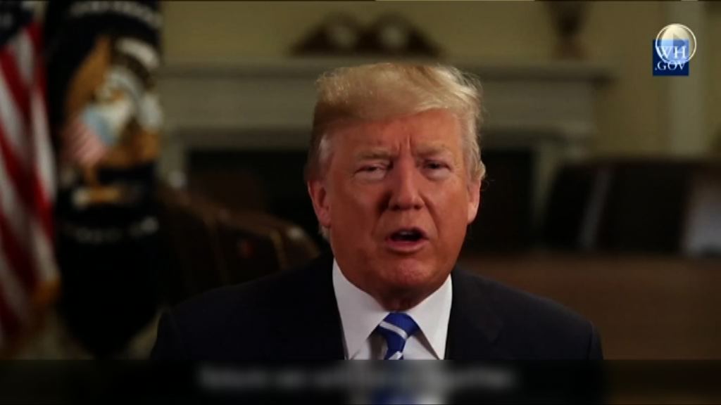 特朗普歡迎新移民講話片段出爐