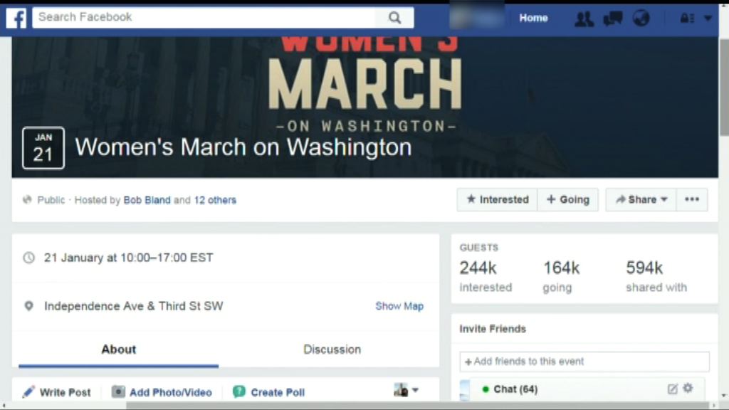 料逾十萬人參加特朗普就職翌日遊行