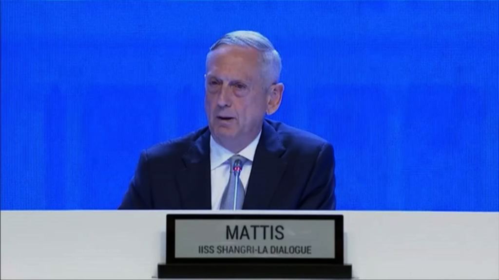 美防長馬蒂斯周二起訪華三日