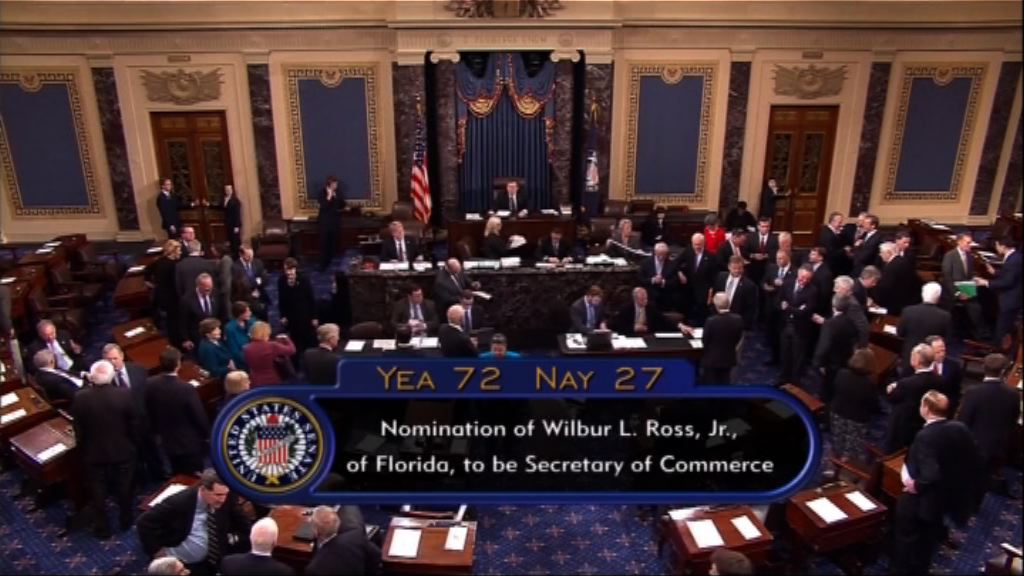 美參議院通過羅斯出任商務部長
