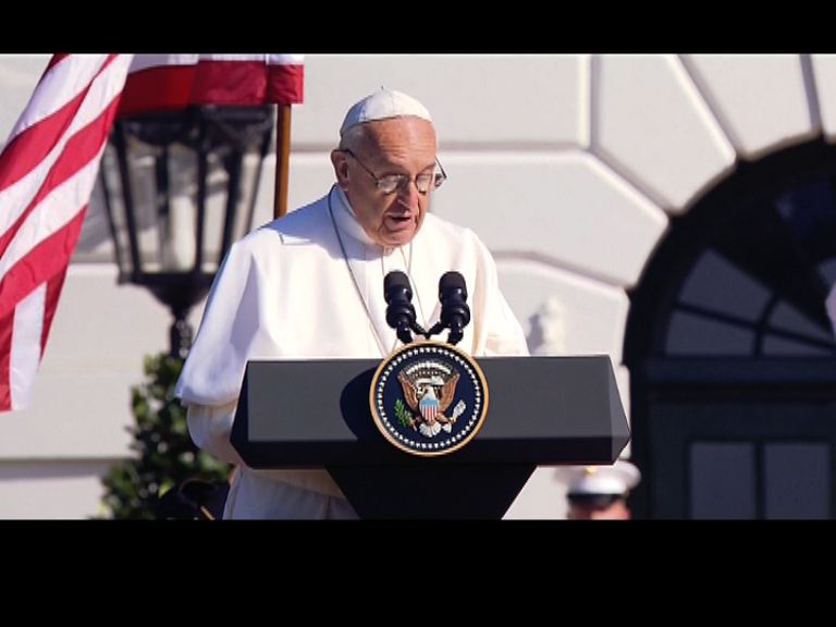 教宗到訪白宮晤奧巴馬