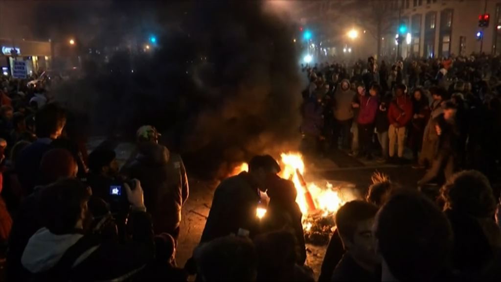 華盛頓反特朗普示威持續至晚上