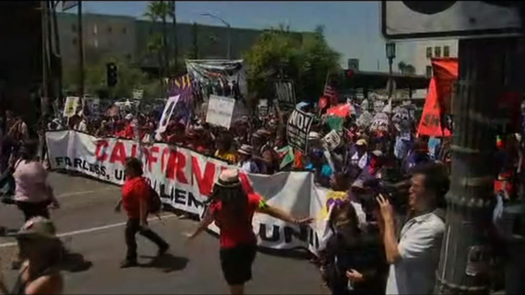 美國勞動節集會抗議特朗普入境政策