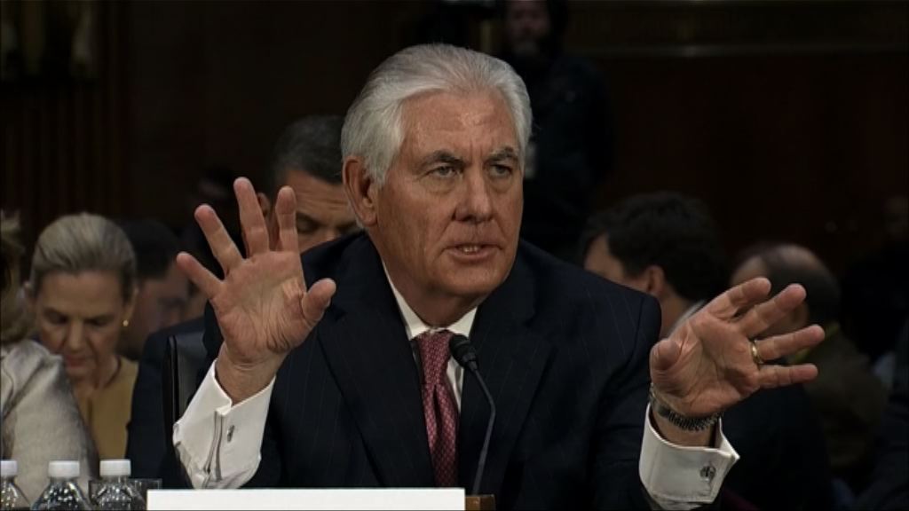 蒂勒森斥中國南海造地屬非法