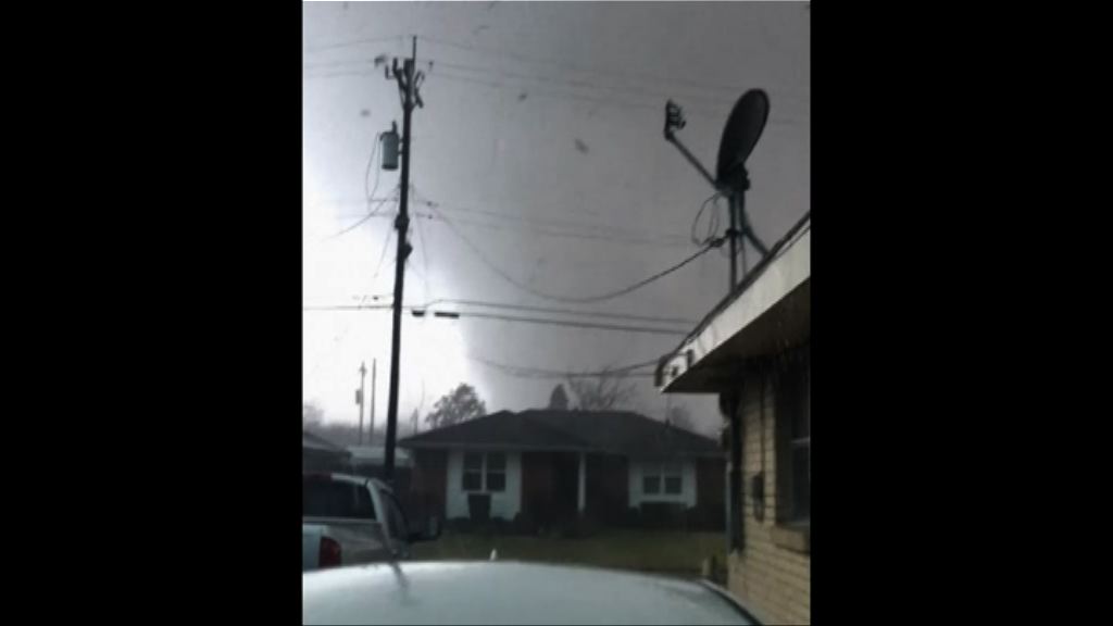 美國路易斯安那遭龍捲風連環吹襲逾20傷