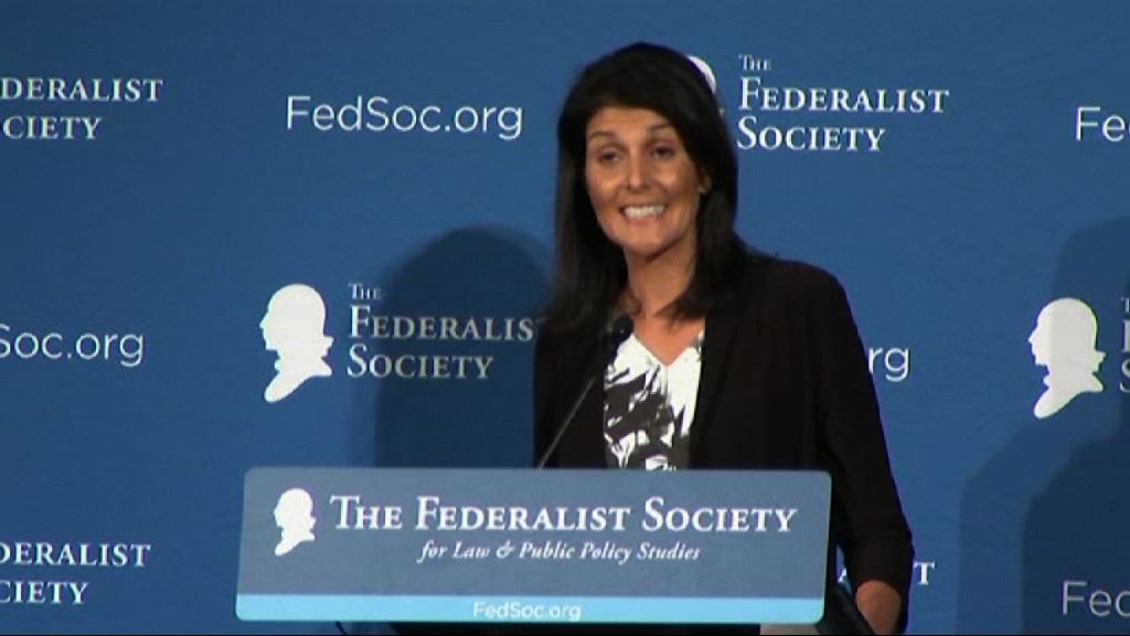 特朗普將任命黑利為駐聯合國大使