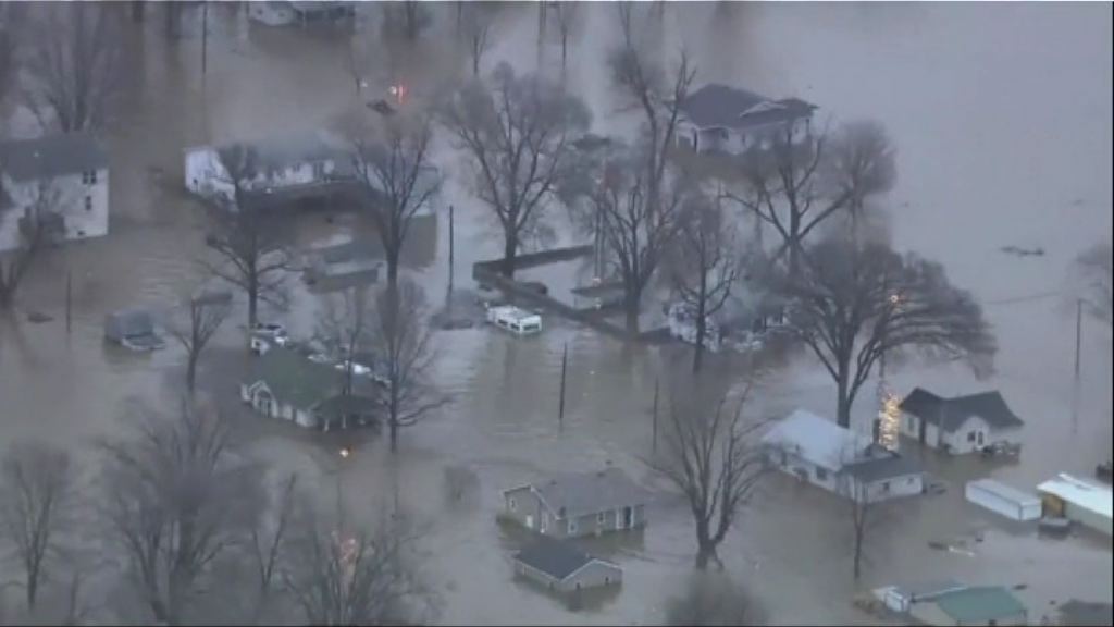 美國中西部水災　影響逾900萬人