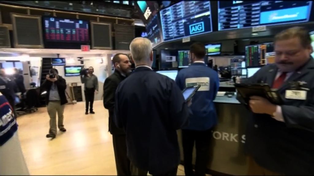 美股反覆上升　道指高低波幅逾1000點