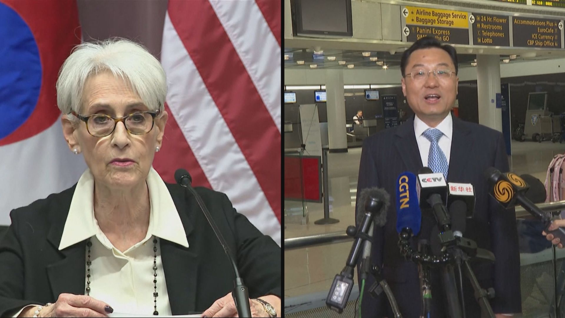 舍曼與謝鋒通話 重申保持開放溝通管道重要性