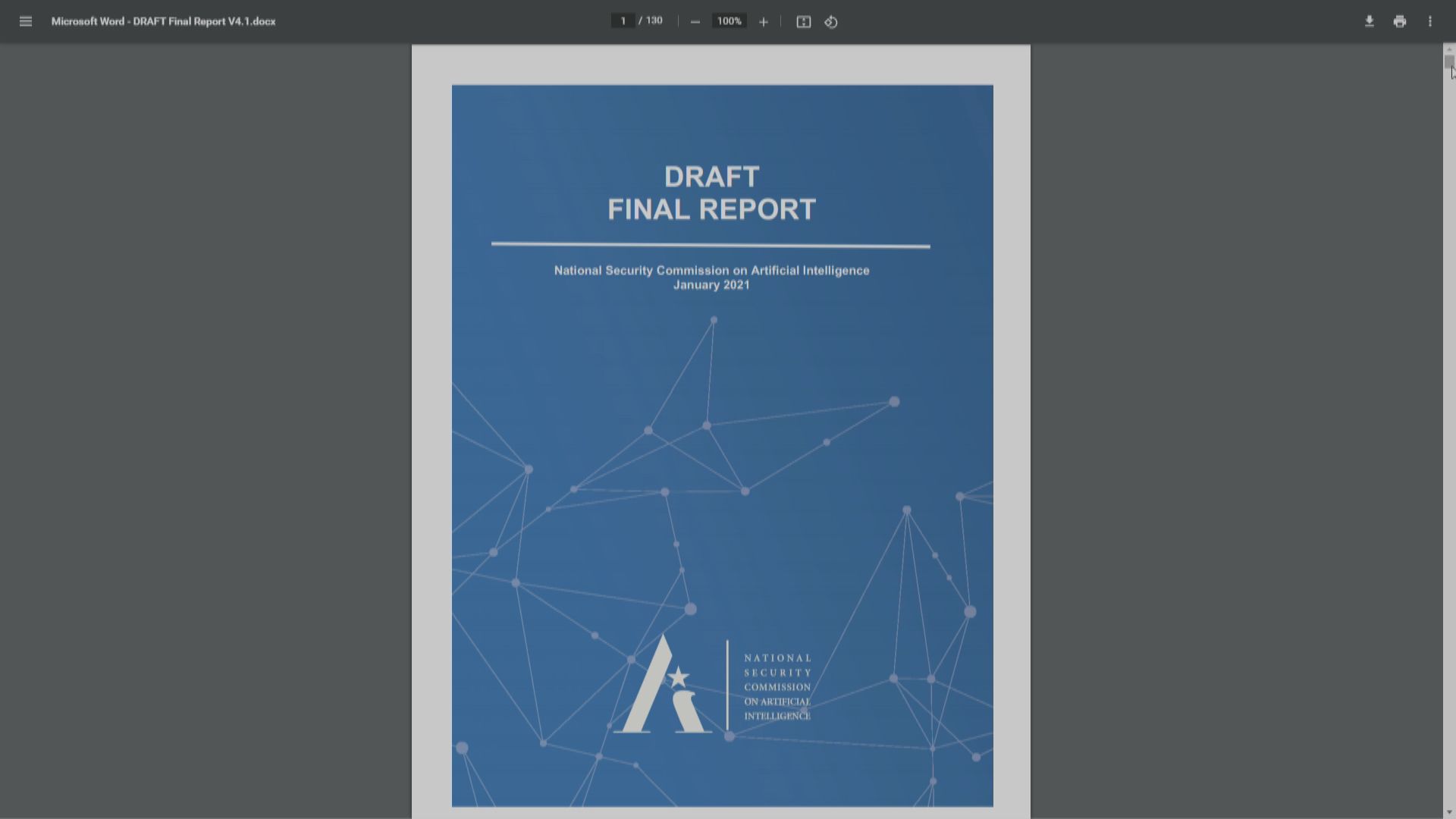 美國報告：中國未來十年或在人工智能範疇超越美國