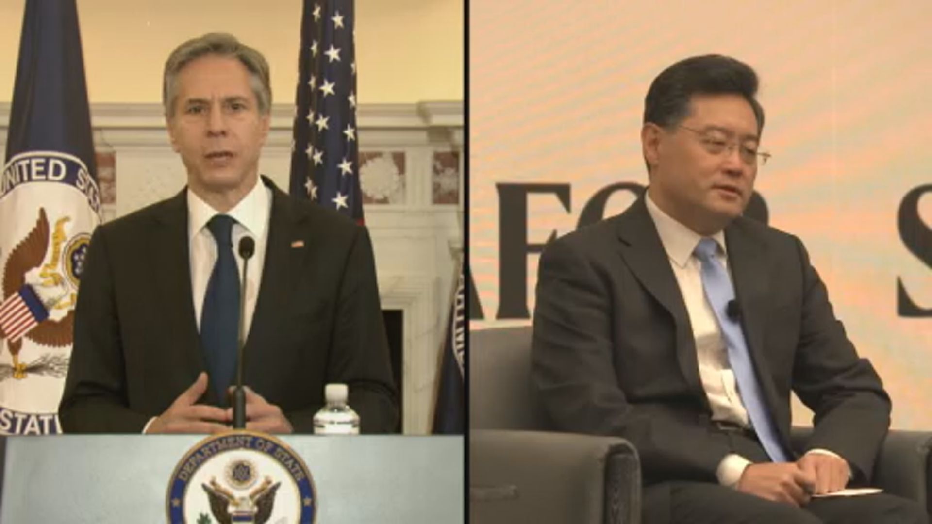 秦剛：期待與布林肯推動中美關係改善發展