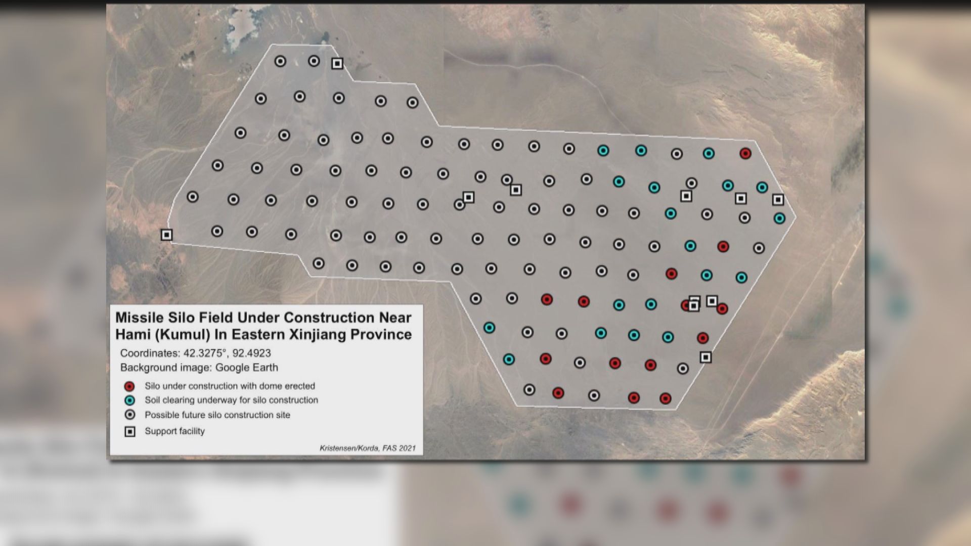 美國智庫指中國在新疆建逾百個核導彈發射井