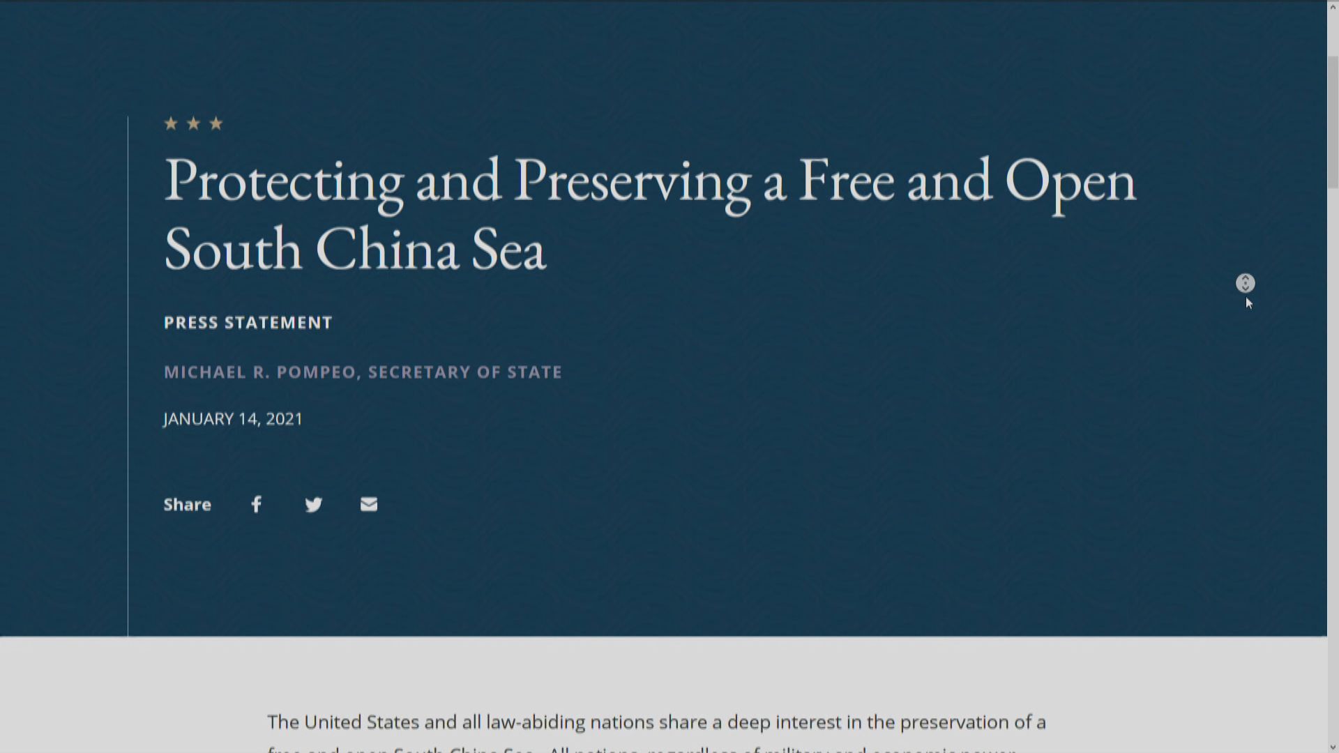 美國向涉南海爭議中國個人施新制裁　外交部：不想回應