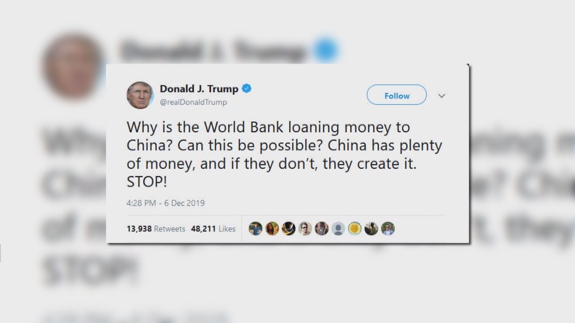 美國反對世銀向中國批出五年期貸款