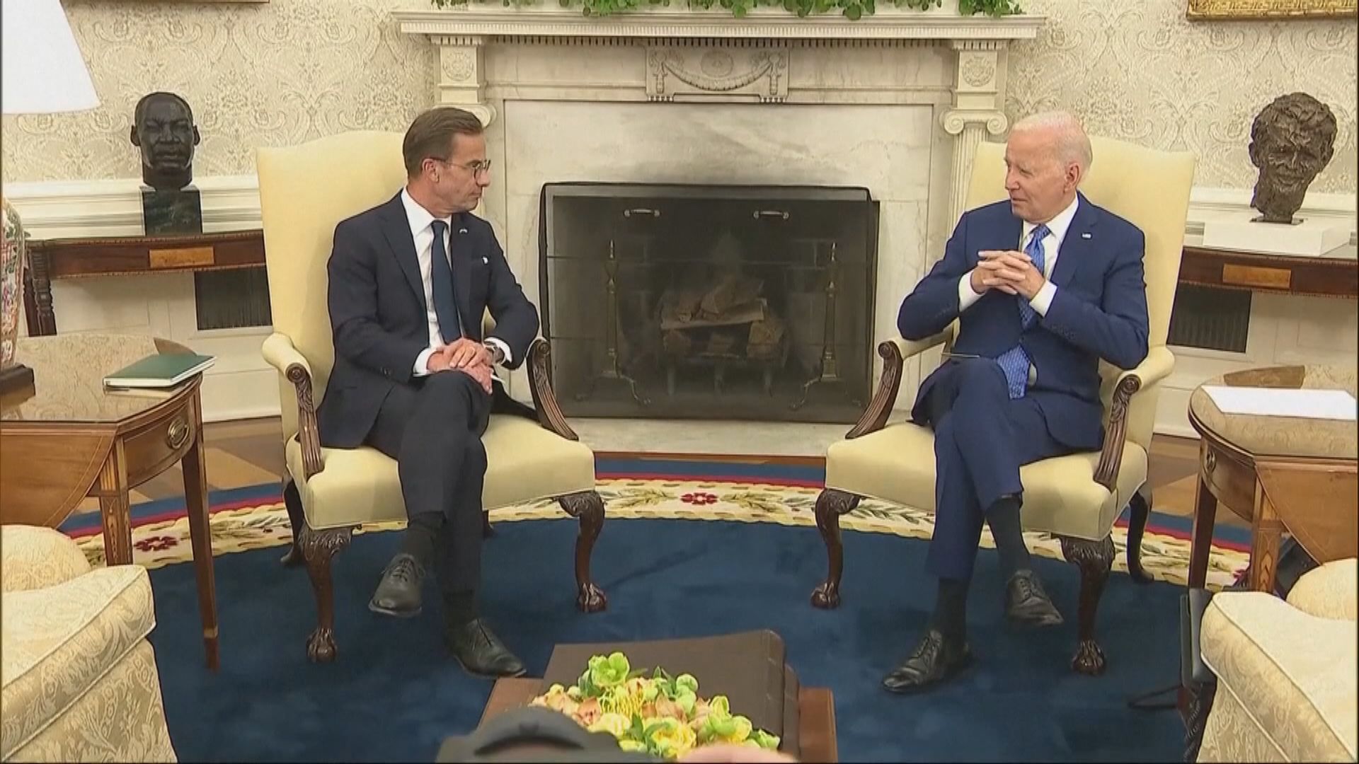 拜登晤克里斯特松重申支持瑞典加入北約