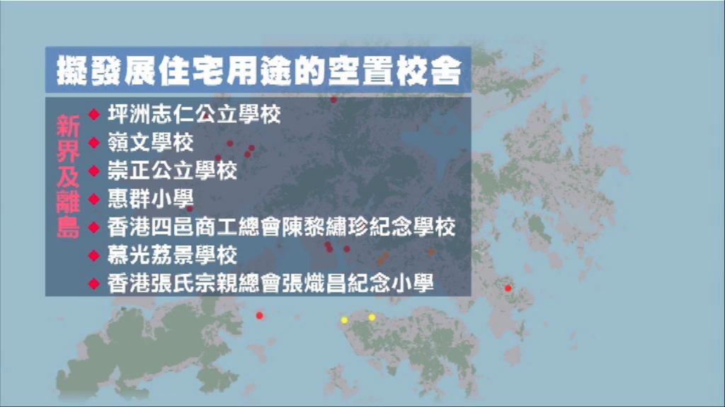 規劃署：18間空置校舍劃作住宅