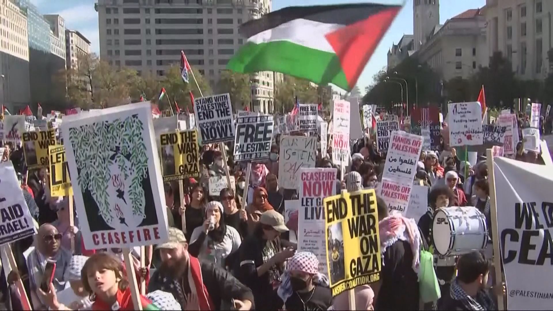 全球多個城市有聲援巴人示威 促以巴立即停火