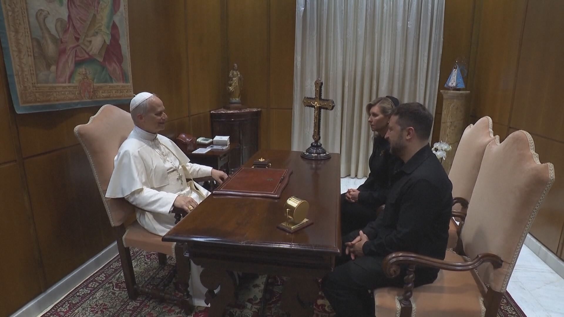 教宗良十四世與澤連斯基見面