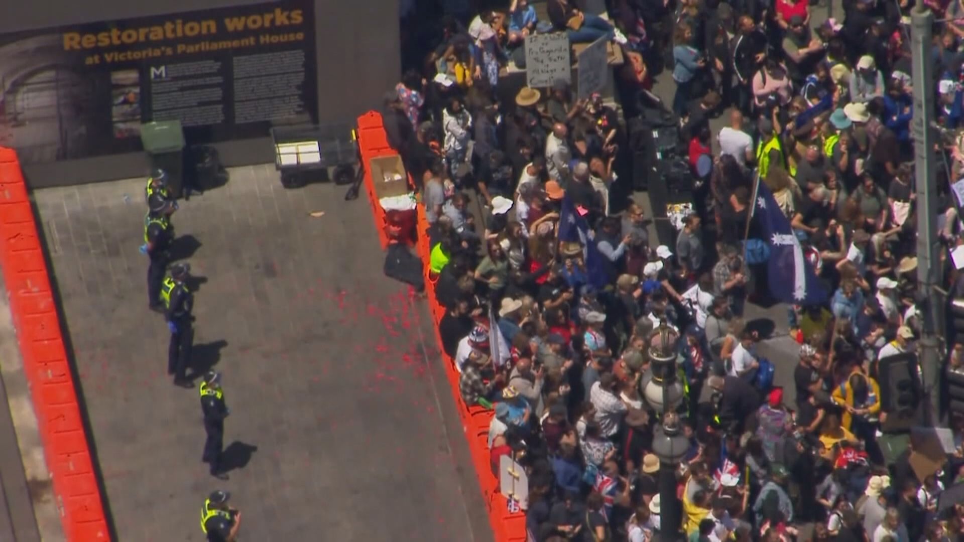 澳洲墨爾本再有示威　反對強制注射新冠疫苗