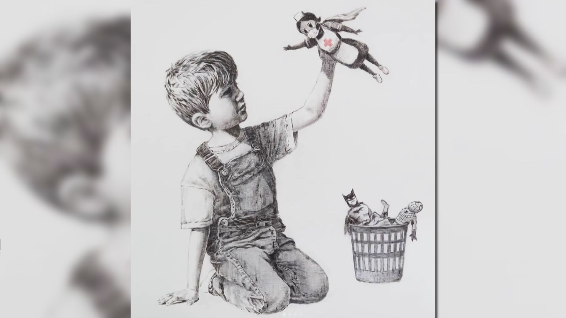 塗鴉藝術家Banksy最新作品向醫護致敬