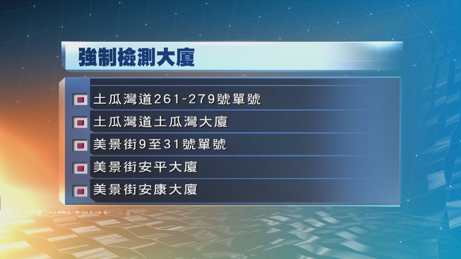 多14幢大廈因污水樣本檢測呈陽性需強制檢測