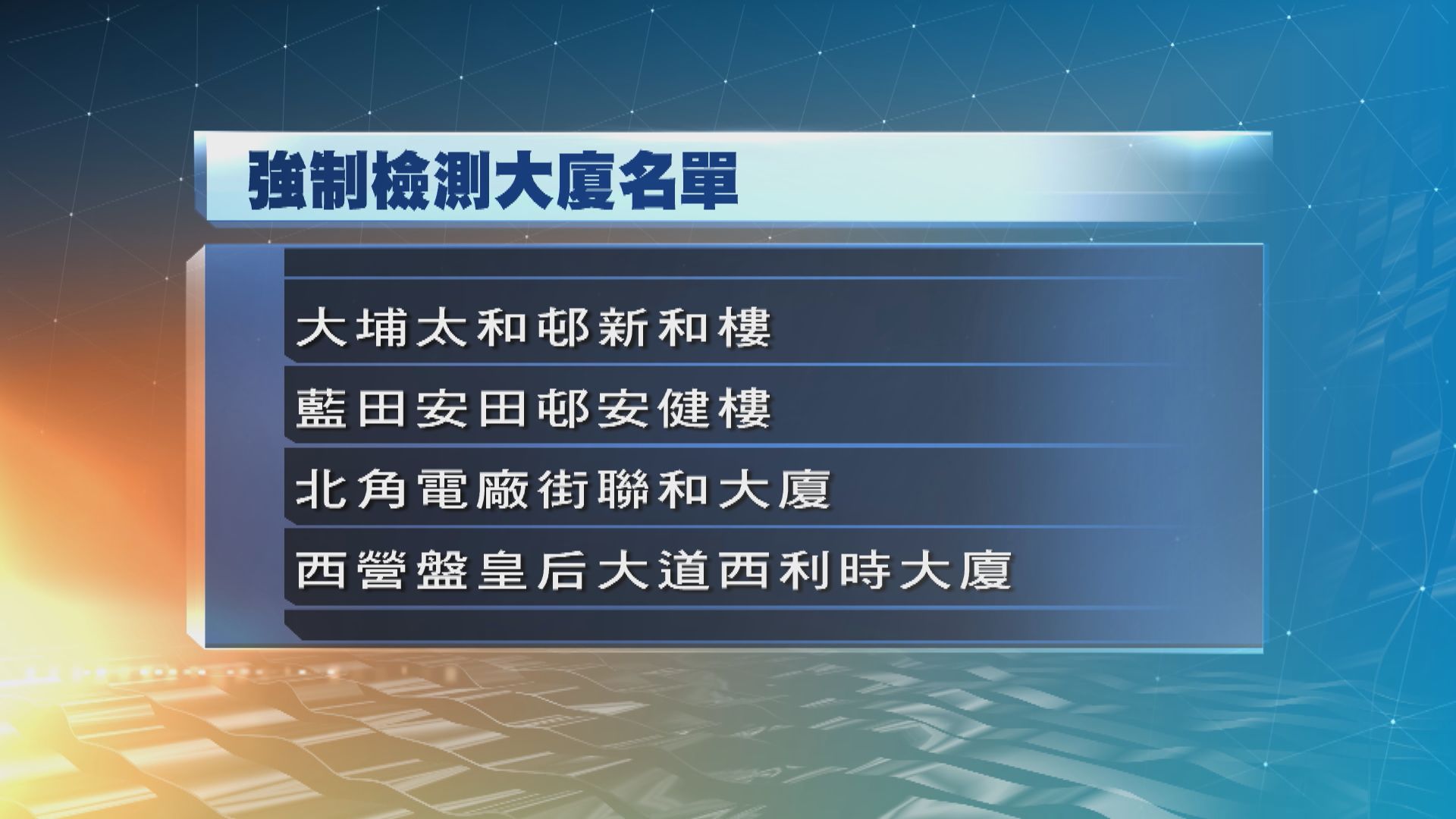 政府刊憲將7幢大廈納入強制檢測公告