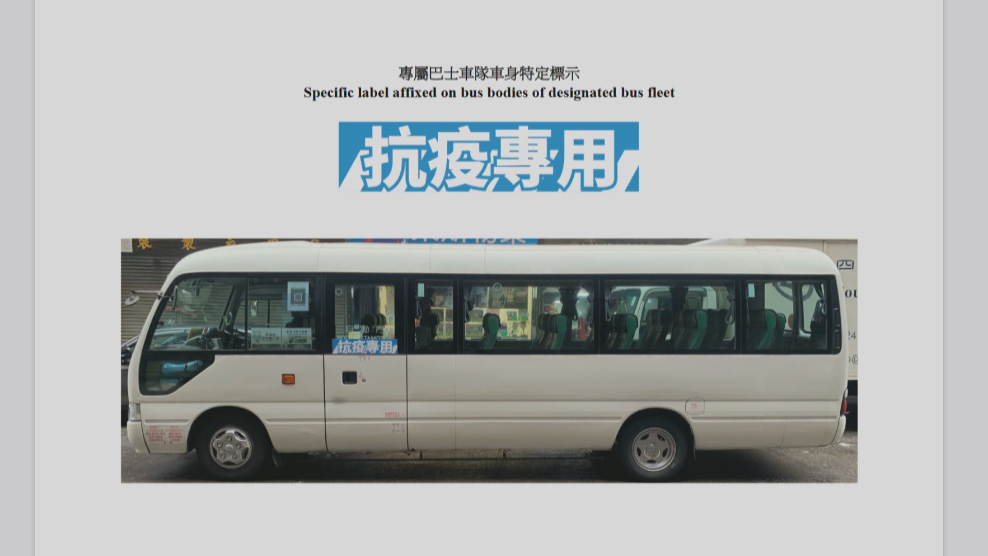 二百輛中小型巴士加入抗疫車隊送患者到社區隔離設施