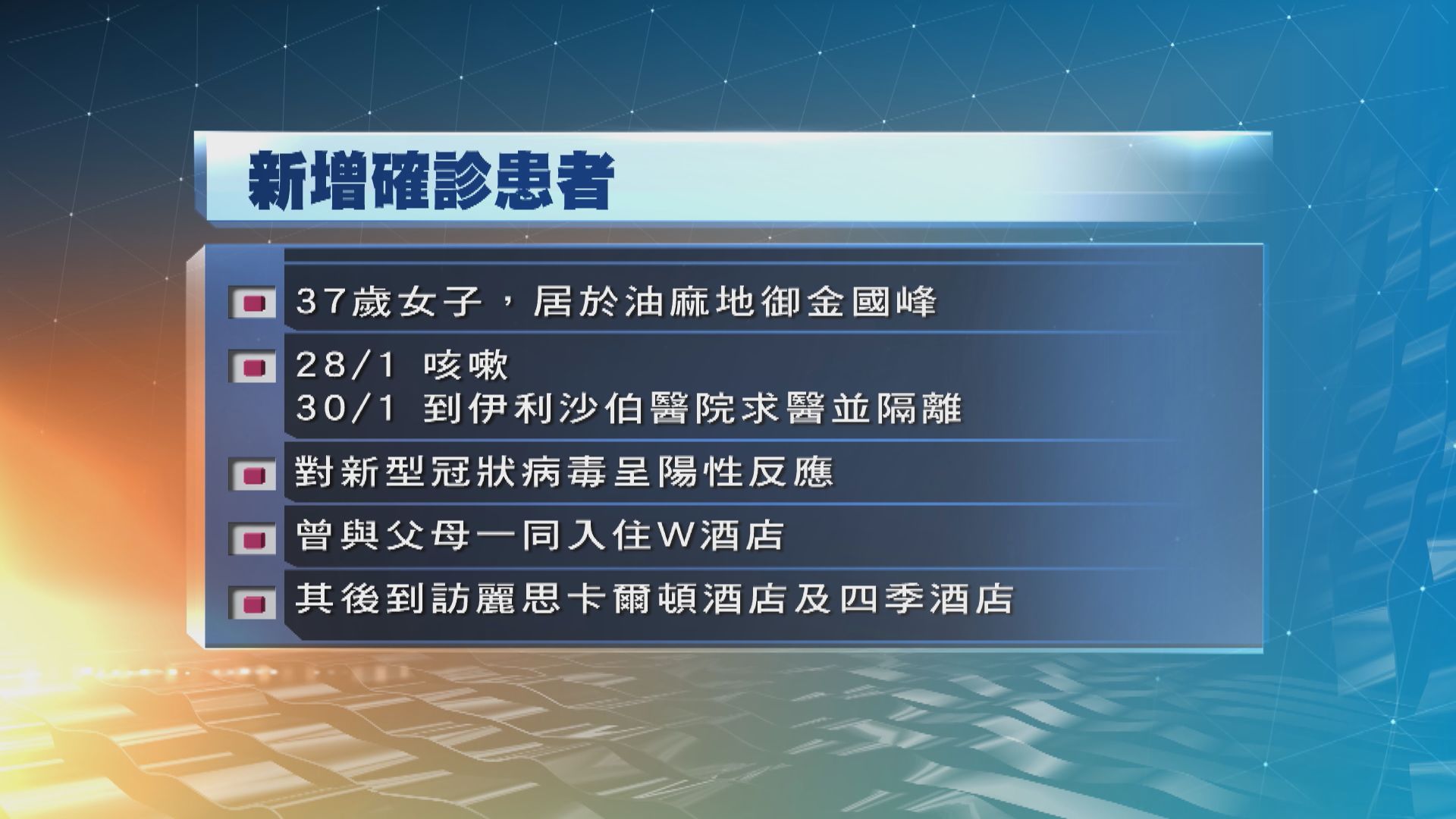 本港新增兩宗確診新型冠狀病毒個案 