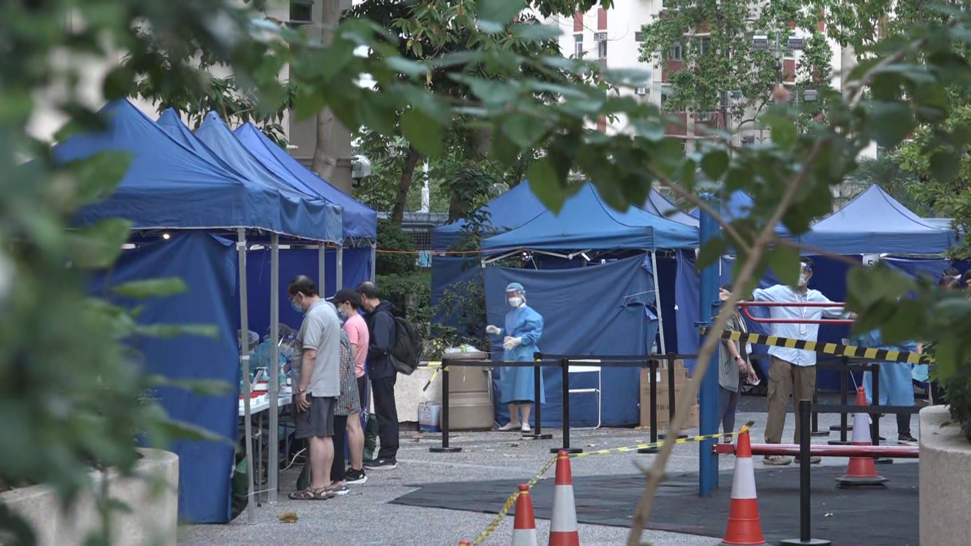 多區分別有大廈被圍封強檢