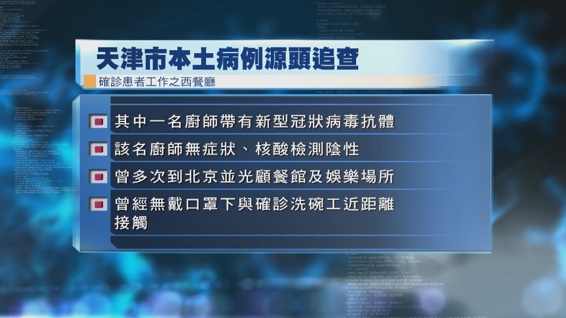 天津本土個案初步判斷是人傳人