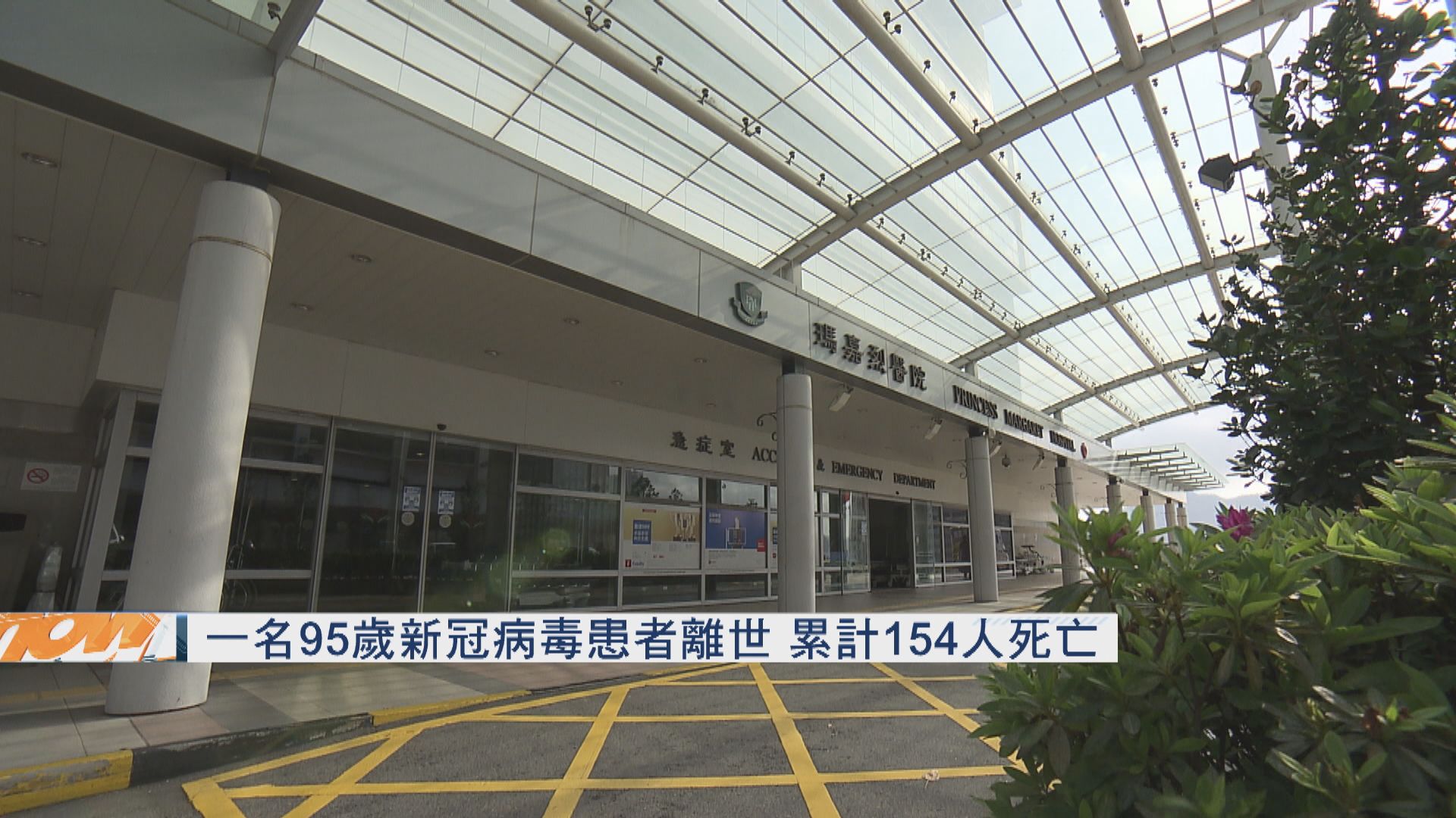 一名95歲新冠病毒患者離世　累計154人死亡