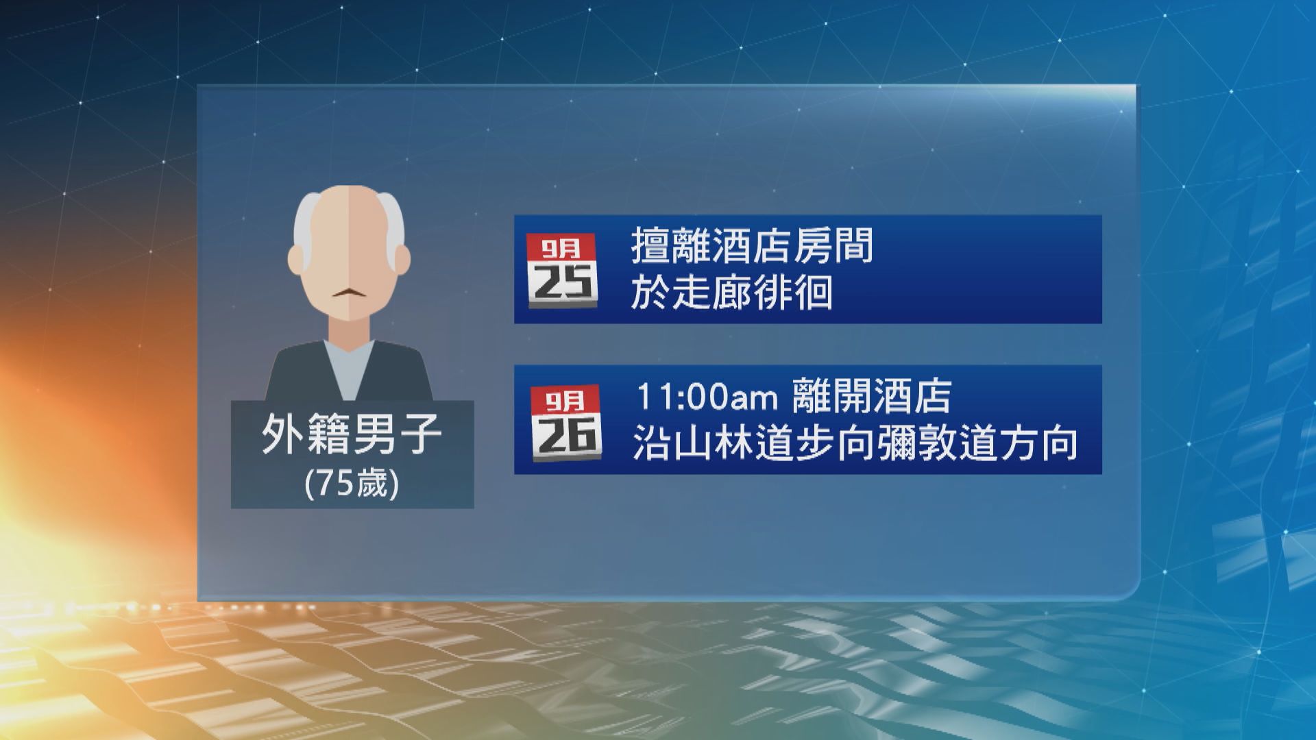 強檢男子擅自離開檢疫酒店　消息指已被警方尋回