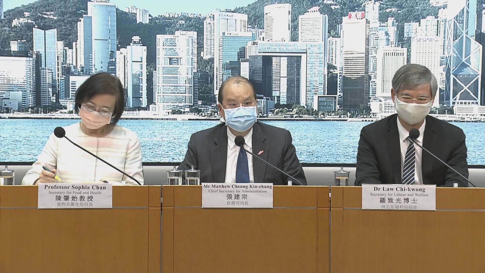 星期三起政府防疫措施「加辣」暫維持一星期