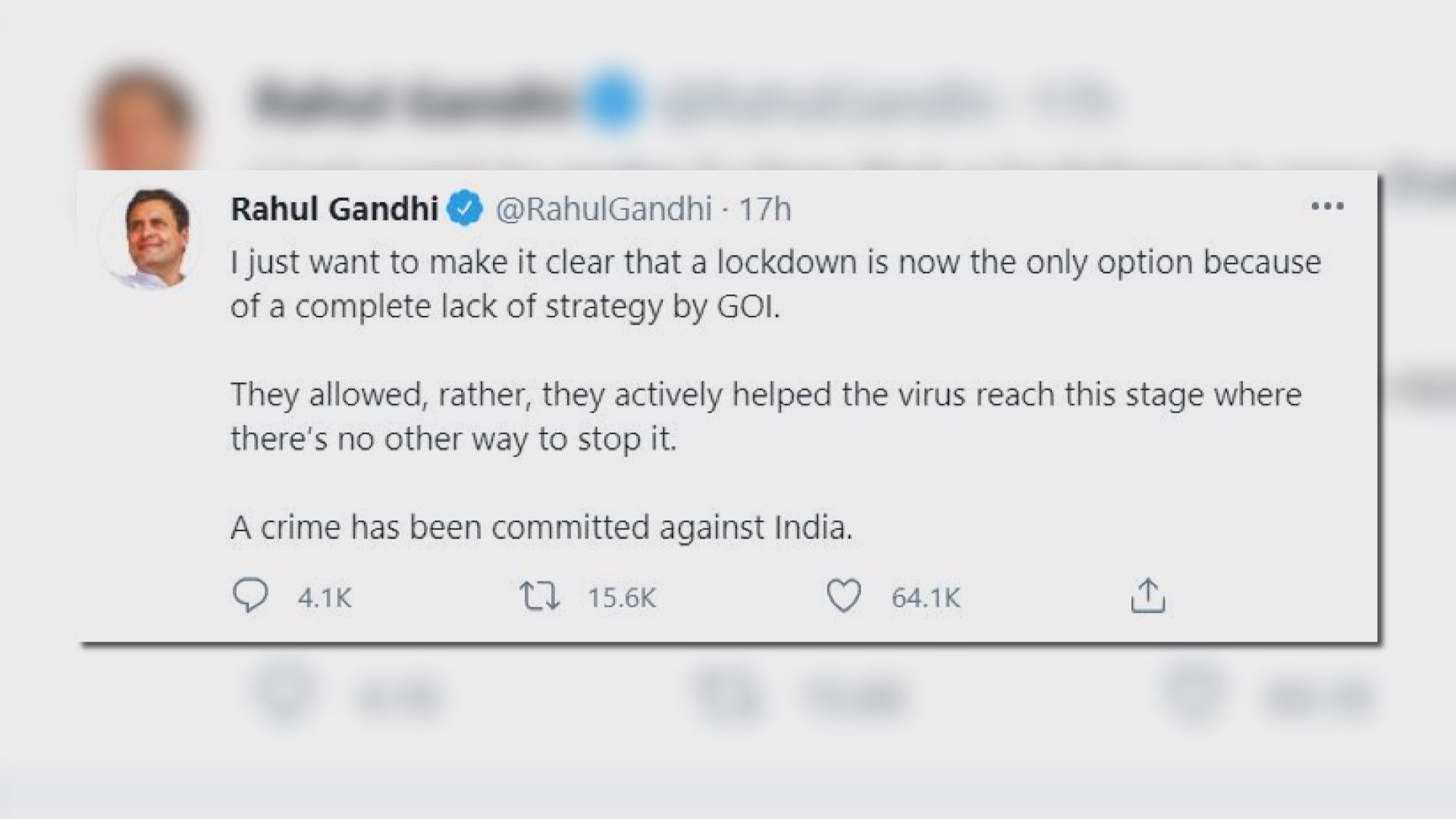 印度疫情或持續惡化　國大黨領袖籲全國封城