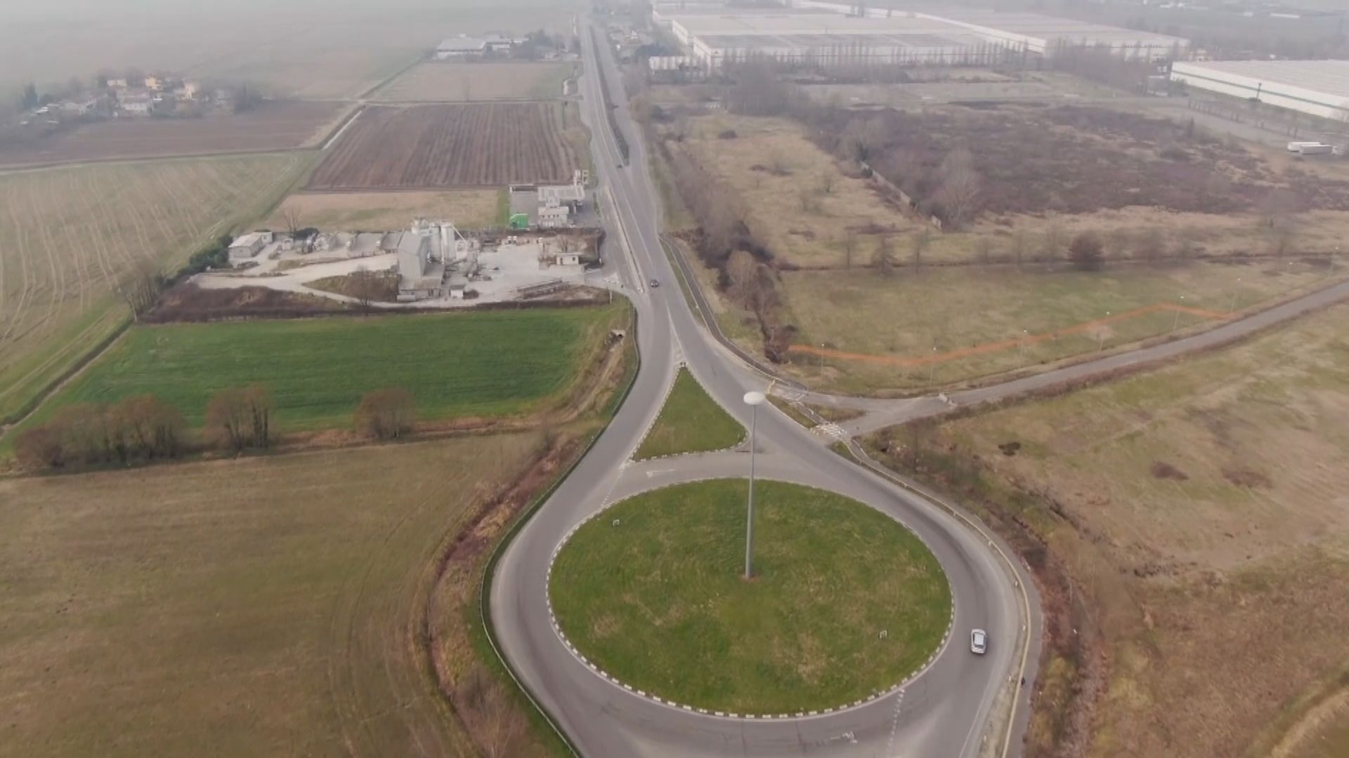 意大利倫巴第大區封城後車流稀疏