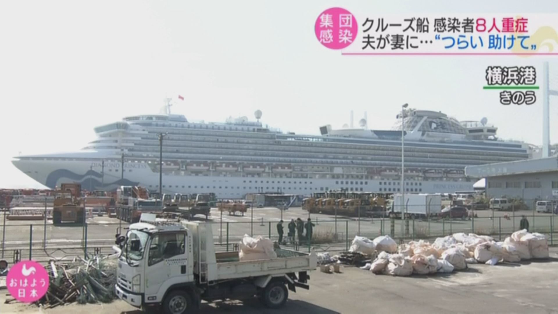 日本政府安排未受感染的長者和長期病患者下船