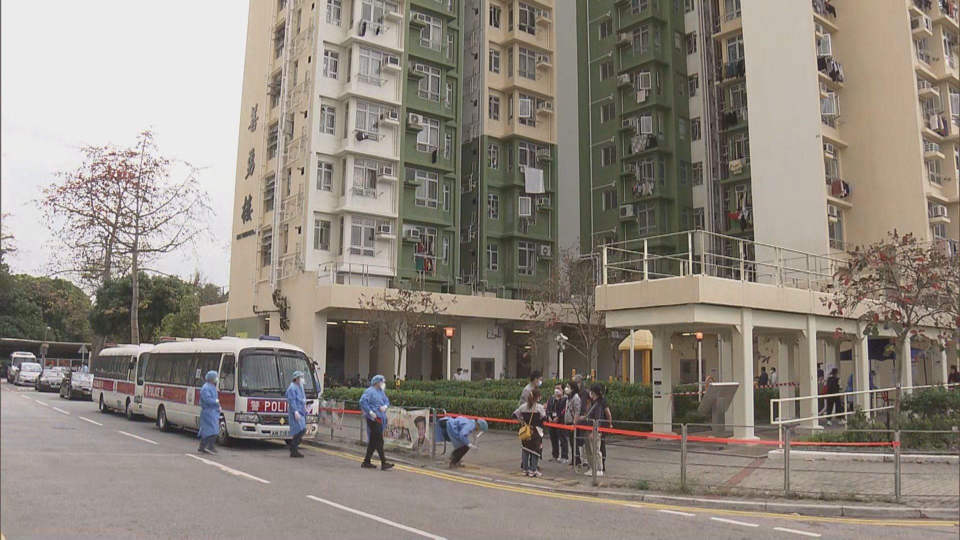 元朗朗善邨三座樓完成圍封發現264宗陽性個案