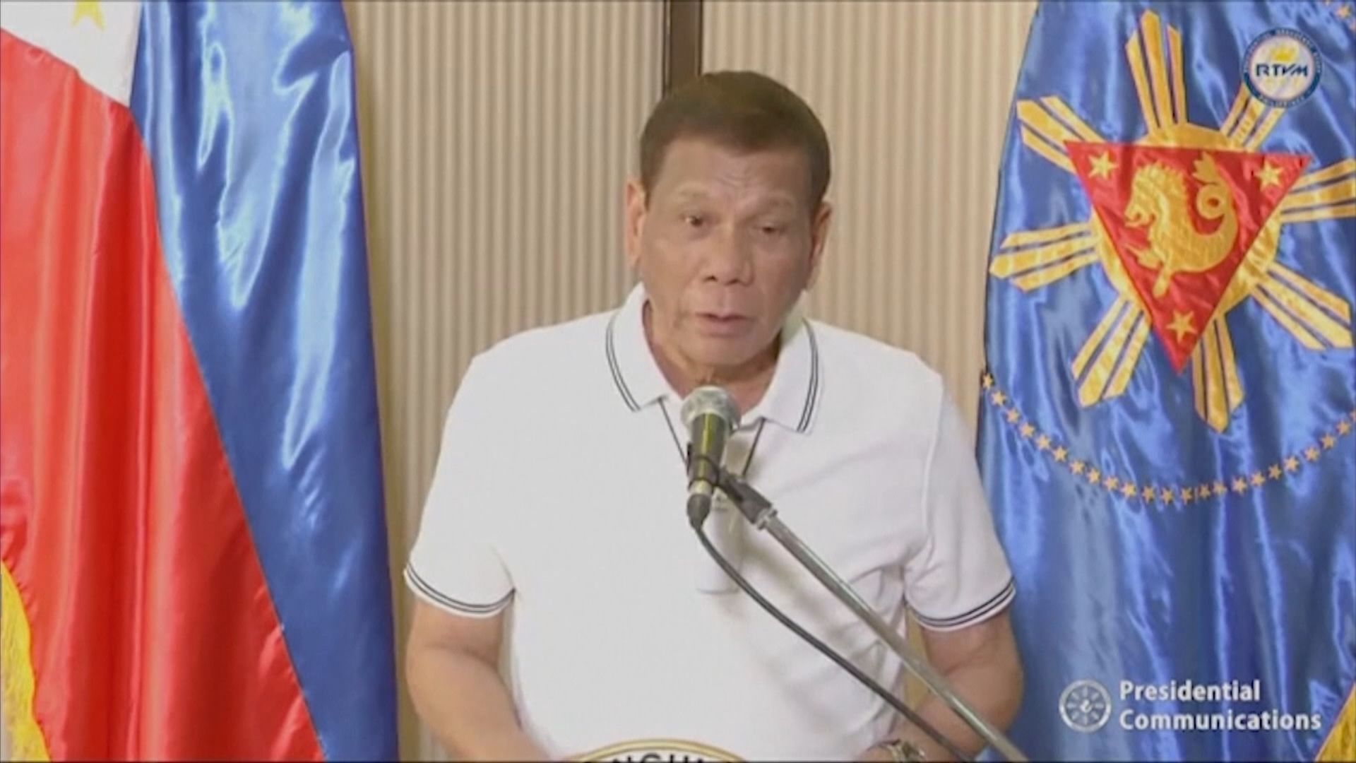 杜特爾特警告將射殺搞事者