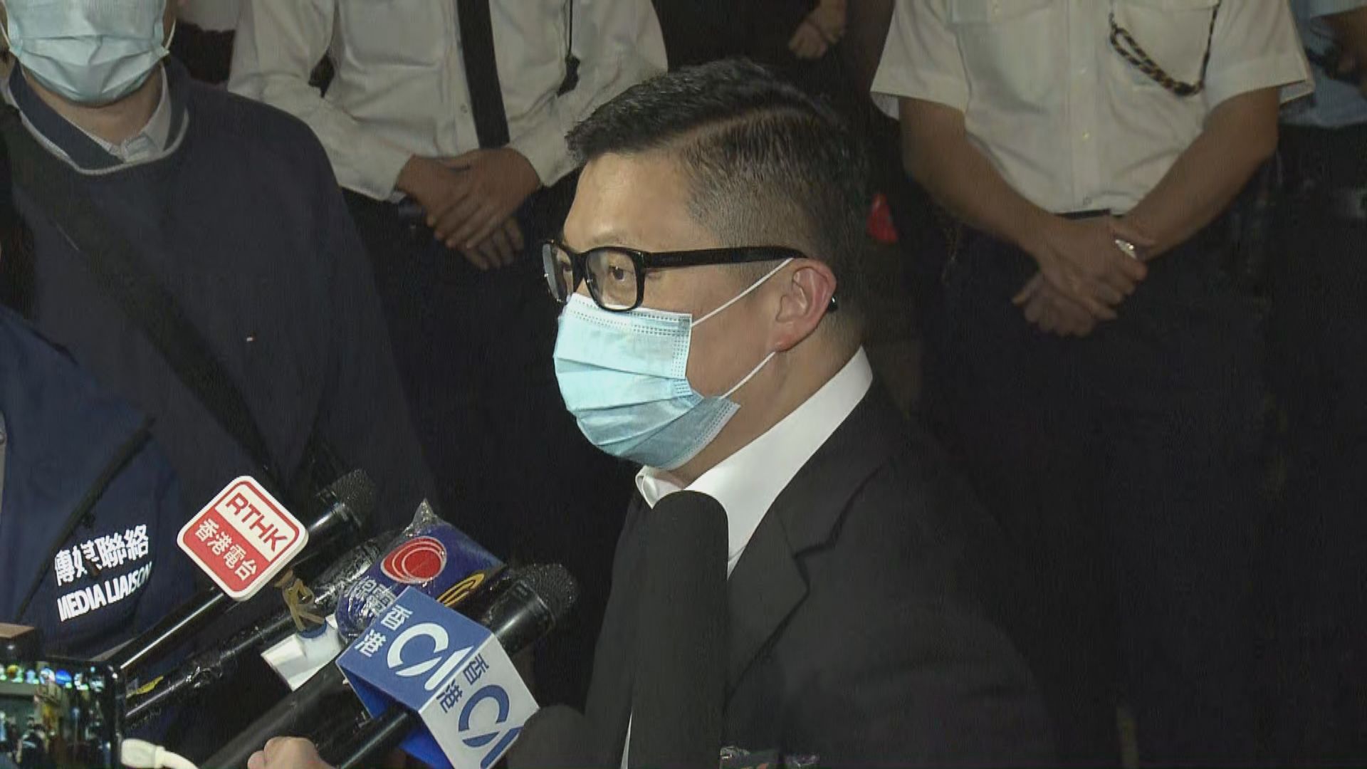 鄧炳強到油麻地碧街受限區域視察